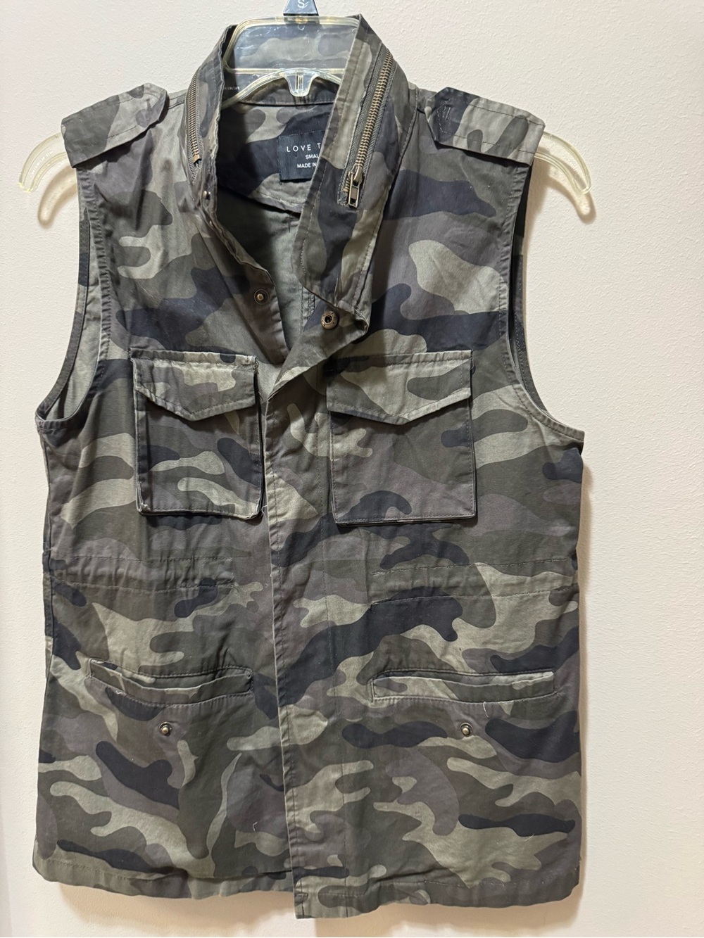 Camo Utility Vest - Olive Green